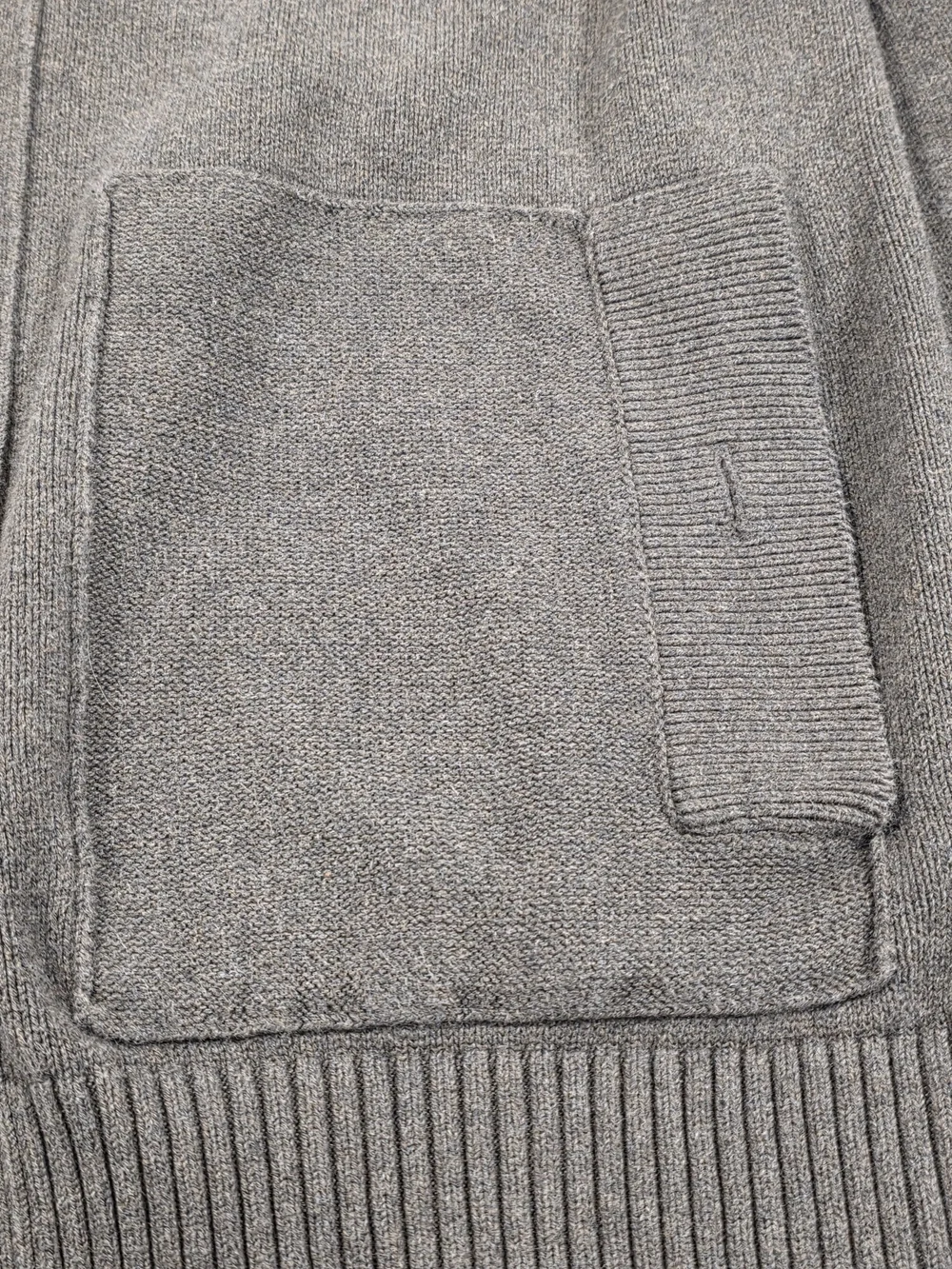 (L) Men's Banana Republic Cardigan Sweater Button-Up Gray 100% Cotton Large
